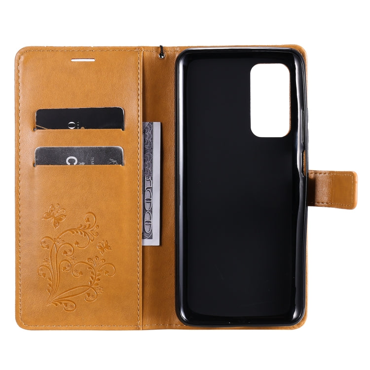 For Xiaomi Mi 10T / Mi 10T Pro 3D Butterflies Embossing Pattern Horizontal Flip Leather Case with Holder & Card Slot & Wallet(Yellow) - Xiaomi Cases by buy2fix | Online Shopping UK | buy2fix