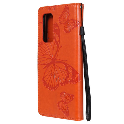For Xiaomi Mi 10T / Mi 10T Pro 3D Butterflies Embossing Pattern Horizontal Flip Leather Case with Holder & Card Slot & Wallet(Orange) - Xiaomi Cases by buy2fix | Online Shopping UK | buy2fix