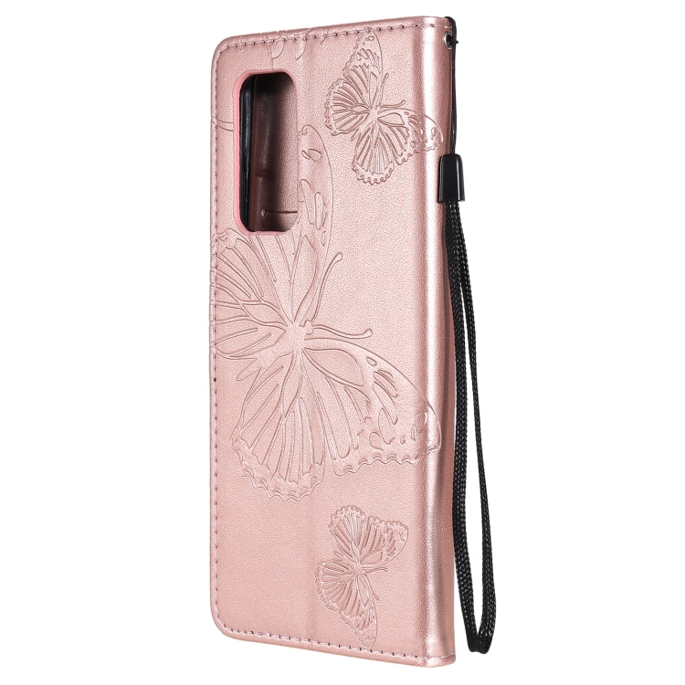For Xiaomi Mi 10T / Mi 10T Pro 3D Butterflies Embossing Pattern Horizontal Flip Leather Case with Holder & Card Slot & Wallet(Rose Gold) - Xiaomi Cases by buy2fix | Online Shopping UK | buy2fix
