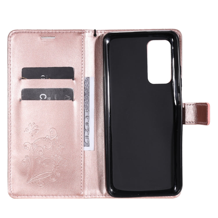 For Xiaomi Mi 10T / Mi 10T Pro 3D Butterflies Embossing Pattern Horizontal Flip Leather Case with Holder & Card Slot & Wallet(Rose Gold) - Xiaomi Cases by buy2fix | Online Shopping UK | buy2fix