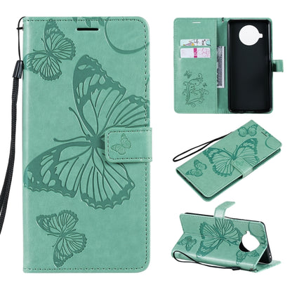 For Xiaomi Mi 10T Lite 3D Butterflies Embossing Pattern Horizontal Flip Leather Case with Holder & Card Slot & Wallet(Green) - Xiaomi Cases by buy2fix | Online Shopping UK | buy2fix