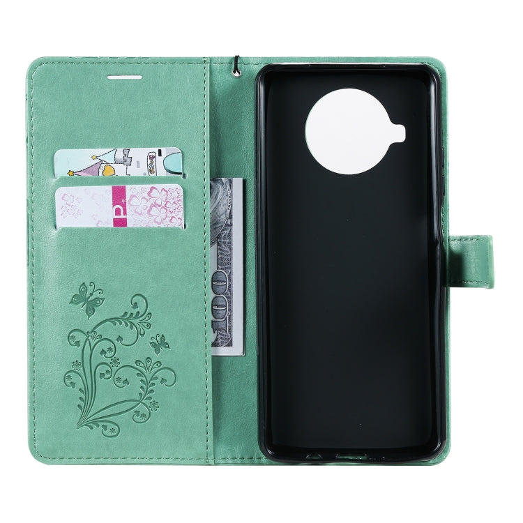For Xiaomi Mi 10T Lite 3D Butterflies Embossing Pattern Horizontal Flip Leather Case with Holder & Card Slot & Wallet(Green) - Xiaomi Cases by buy2fix | Online Shopping UK | buy2fix