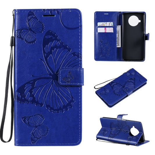 For Xiaomi Mi 10T Lite 3D Butterflies Embossing Pattern Horizontal Flip Leather Case with Holder & Card Slot & Wallet(Blue) - Xiaomi Cases by buy2fix | Online Shopping UK | buy2fix