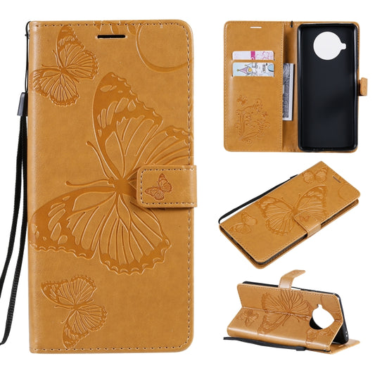 For Xiaomi Mi 10T Lite 3D Butterflies Embossing Pattern Horizontal Flip Leather Case with Holder & Card Slot & Wallet(Yellow) - Xiaomi Cases by buy2fix | Online Shopping UK | buy2fix