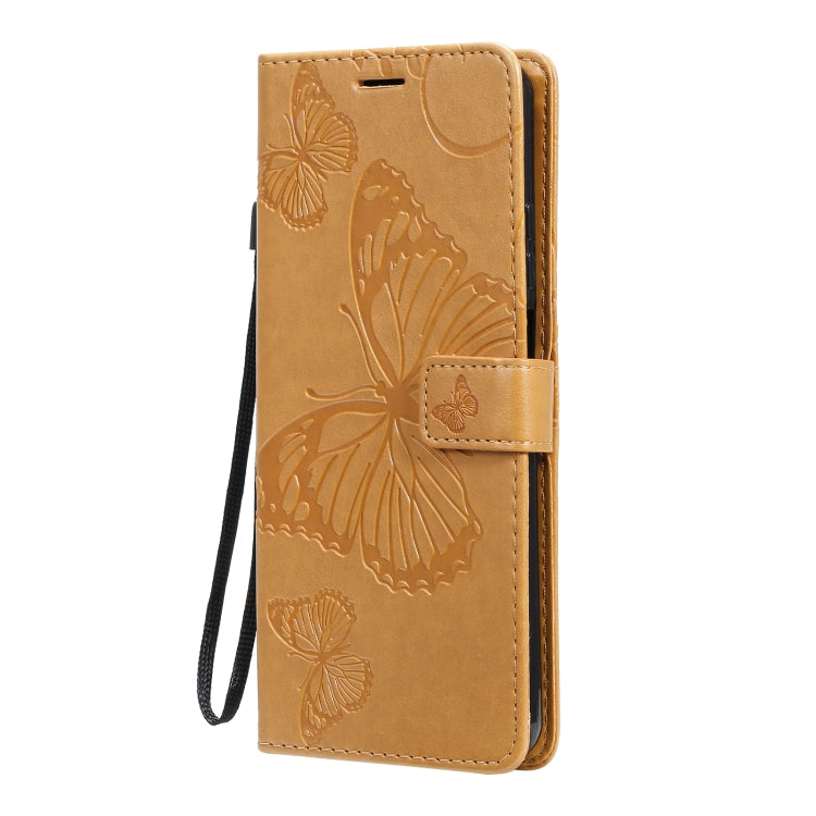 For Xiaomi Mi 10T Lite 3D Butterflies Embossing Pattern Horizontal Flip Leather Case with Holder & Card Slot & Wallet(Yellow) - Xiaomi Cases by buy2fix | Online Shopping UK | buy2fix