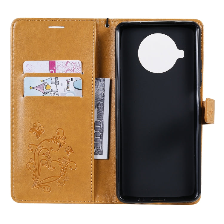 For Xiaomi Mi 10T Lite 3D Butterflies Embossing Pattern Horizontal Flip Leather Case with Holder & Card Slot & Wallet(Yellow) - Xiaomi Cases by buy2fix | Online Shopping UK | buy2fix