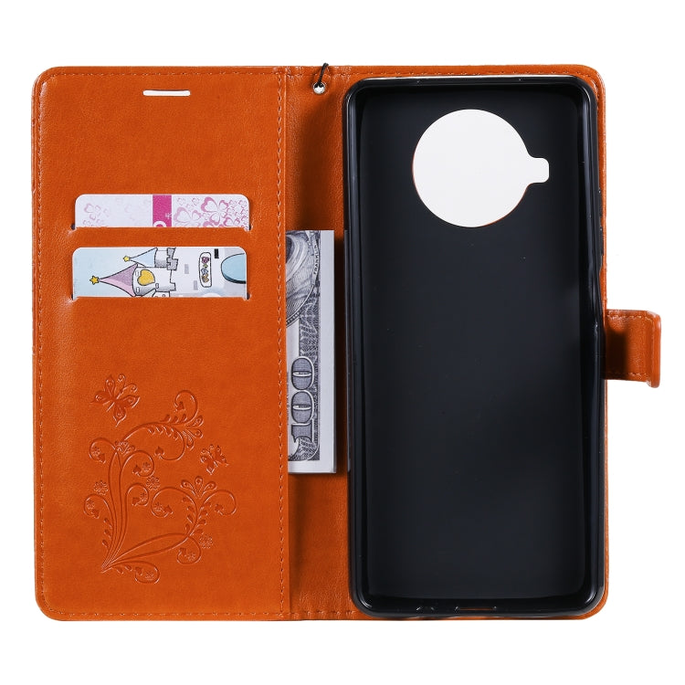 For Xiaomi Mi 10T Lite 3D Butterflies Embossing Pattern Horizontal Flip Leather Case with Holder & Card Slot & Wallet(Orange) - Xiaomi Cases by buy2fix | Online Shopping UK | buy2fix