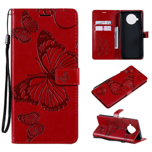 For Xiaomi Mi 10T Lite 3D Butterflies Embossing Pattern Horizontal Flip Leather Case with Holder & Card Slot & Wallet(Red) - Xiaomi Cases by buy2fix | Online Shopping UK | buy2fix