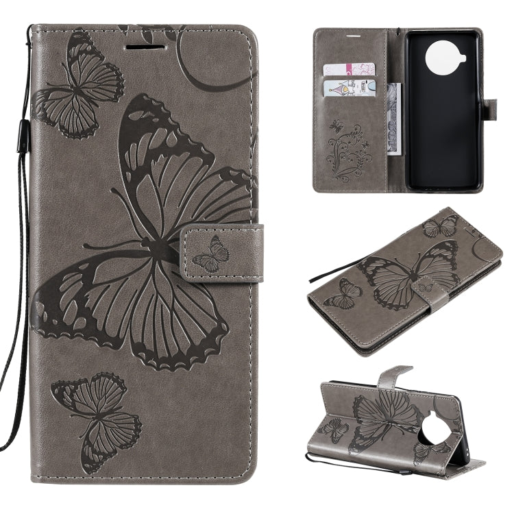 For Xiaomi Mi 10T Lite 3D Butterflies Embossing Pattern Horizontal Flip Leather Case with Holder & Card Slot & Wallet(Grey) - Xiaomi Cases by buy2fix | Online Shopping UK | buy2fix