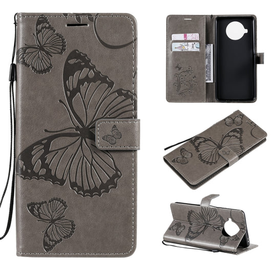 For Xiaomi Mi 10T Lite 3D Butterflies Embossing Pattern Horizontal Flip Leather Case with Holder & Card Slot & Wallet(Grey) - Xiaomi Cases by buy2fix | Online Shopping UK | buy2fix