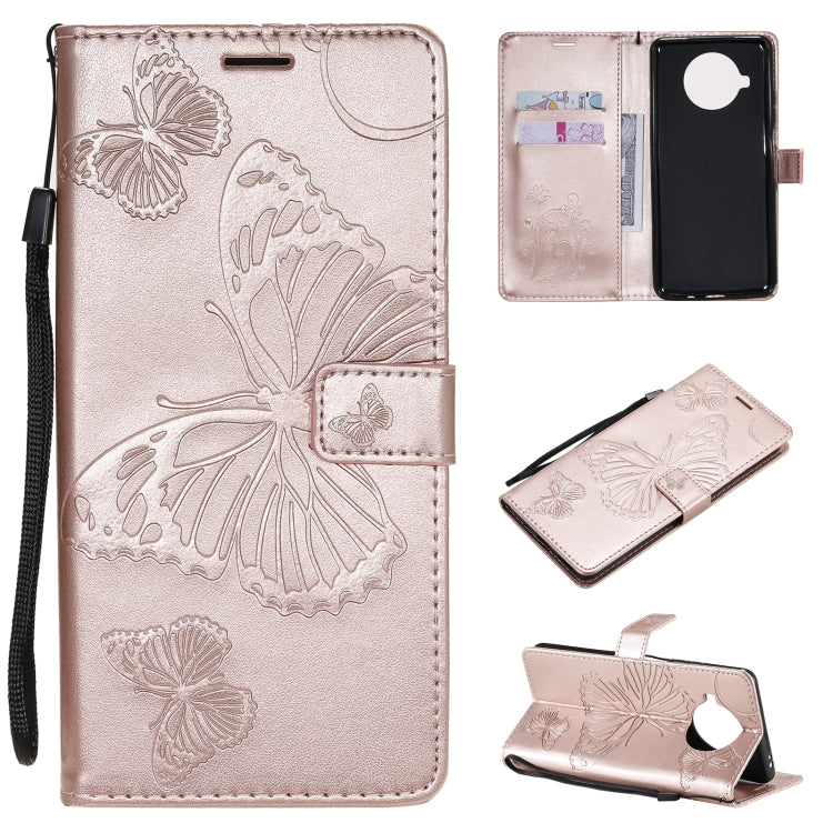For Xiaomi Mi 10T Lite 3D Butterflies Embossing Pattern Horizontal Flip Leather Case with Holder & Card Slot & Wallet(Rose Gold) - Xiaomi Cases by buy2fix | Online Shopping UK | buy2fix