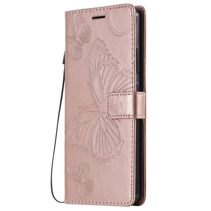 For Nokia 2.4 3D Butterflies Embossing Pattern Horizontal Flip Leather Case with Holder & Card Slot & Wallet(Rose Gold) - Nokia Cases by buy2fix | Online Shopping UK | buy2fix