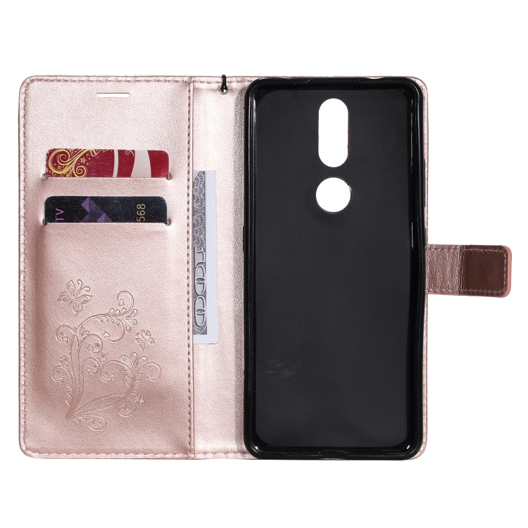 For Nokia 2.4 3D Butterflies Embossing Pattern Horizontal Flip Leather Case with Holder & Card Slot & Wallet(Rose Gold) - Nokia Cases by buy2fix | Online Shopping UK | buy2fix