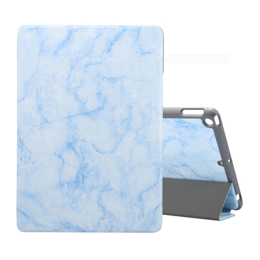 For iPad 10.2 inch Marble Texture Pattern Horizontal Flip Leather Case, with Three-folding Holder & Pen Slot & Sleep / Wake-up Function(Blue) - iPad Air (2019) Cases by buy2fix | Online Shopping UK | buy2fix