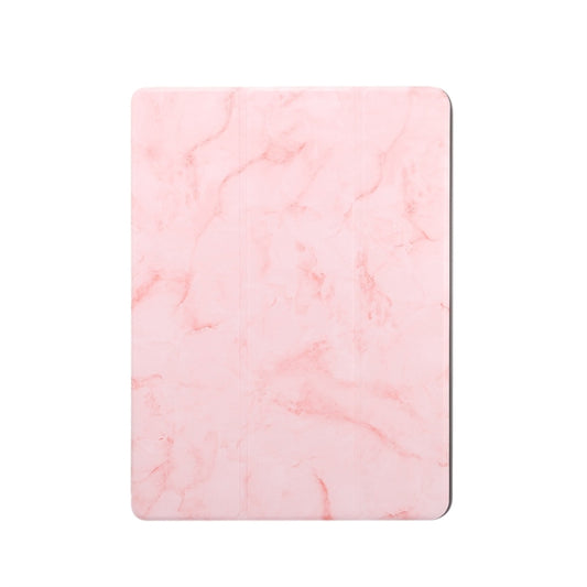 For iPad 10.2 inch Marble Texture Pattern Horizontal Flip Leather Case, with Three-folding Holder & Pen Slot & Sleep / Wake-up Function(Pink) - iPad Air (2019) Cases by buy2fix | Online Shopping UK | buy2fix