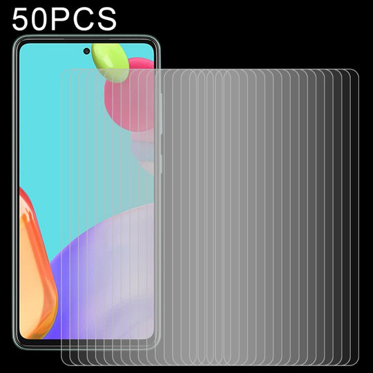 For Samsung Galaxy A52 5G 50pcs 0.26mm 9H 2.5D Tempered Glass Film