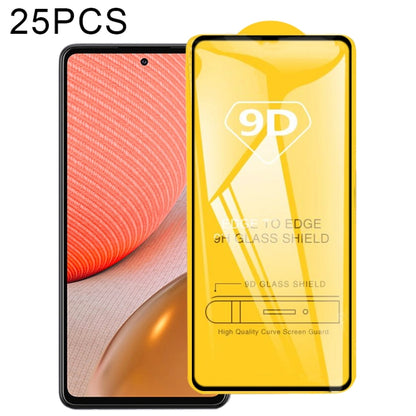 For Samsung Galaxy A72 5G / 4G 25pcs 9D Full Glue Full Screen Tempered Glass Film - Galaxy Tempered Glass by buy2fix | Online Shopping UK | buy2fix