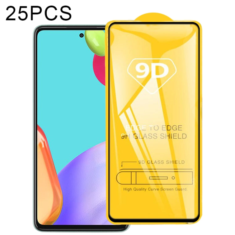 For Samsung Galaxy A52 5G / 4G 25pcs 9D Full Glue Full Screen Tempered Glass Film - Galaxy Tempered Glass by buy2fix | Online Shopping UK | buy2fix