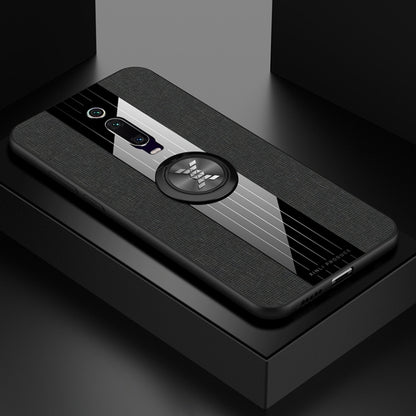 For Xiaomi Mi 9T / Redmi K20 XINLI Stitching Cloth Texture Shockproof TPU Protective Case with Ring Holder(Black) - Xiaomi Cases by XINLI | Online Shopping UK | buy2fix
