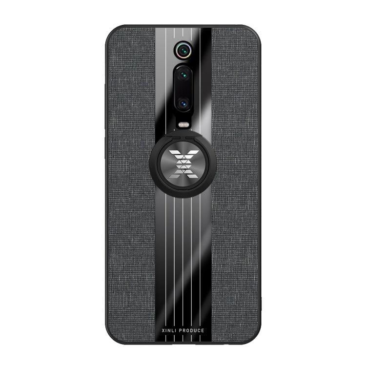 For Xiaomi Mi 9T / Redmi K20 XINLI Stitching Cloth Texture Shockproof TPU Protective Case with Ring Holder(Black) - Xiaomi Cases by XINLI | Online Shopping UK | buy2fix