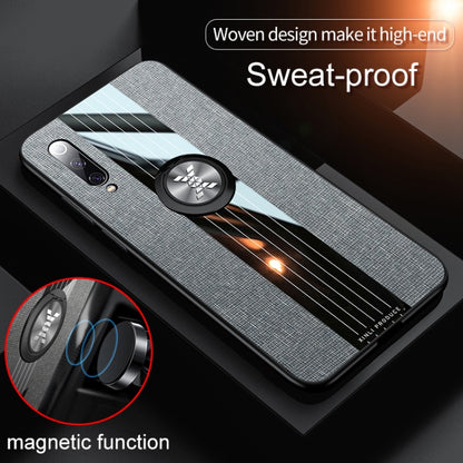 For Xiaomi Mi 9 XINLI Stitching Cloth Texture Shockproof TPU Protective Case with Ring Holder(Red) - Xiaomi Cases by XINLI | Online Shopping UK | buy2fix