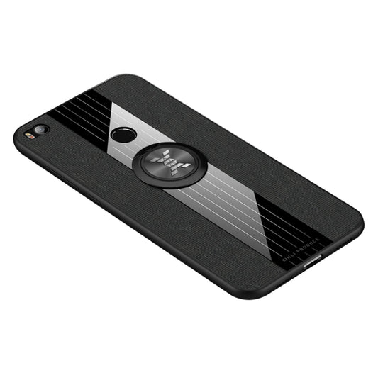 For Xiaomi Mi Max 2 XINLI Stitching Cloth Texture Shockproof TPU Protective Case with Ring Holder(Black) - Xiaomi Cases by XINLI | Online Shopping UK | buy2fix