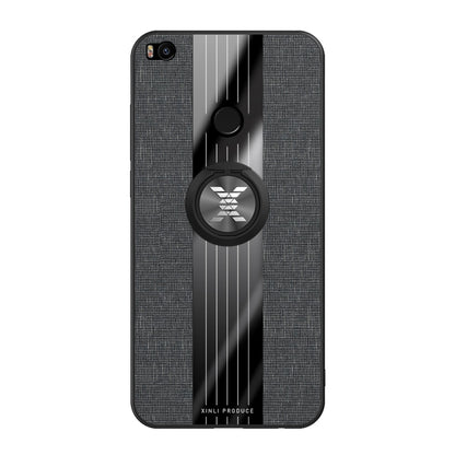 For Xiaomi Mi Max 2 XINLI Stitching Cloth Texture Shockproof TPU Protective Case with Ring Holder(Black) - Xiaomi Cases by XINLI | Online Shopping UK | buy2fix