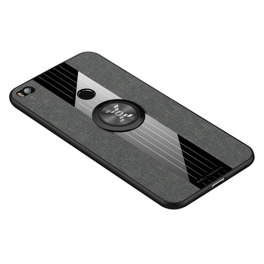For Xiaomi Mi Max 2 XINLI Stitching Cloth Texture Shockproof TPU Protective Case with Ring Holder(Gray) - Xiaomi Cases by XINLI | Online Shopping UK | buy2fix