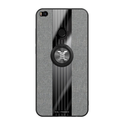 For Xiaomi Mi Max 2 XINLI Stitching Cloth Texture Shockproof TPU Protective Case with Ring Holder(Gray) - Xiaomi Cases by XINLI | Online Shopping UK | buy2fix