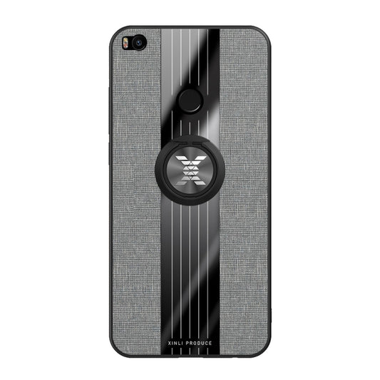 For Xiaomi Mi Max 2 XINLI Stitching Cloth Texture Shockproof TPU Protective Case with Ring Holder(Gray) - Xiaomi Cases by XINLI | Online Shopping UK | buy2fix