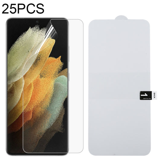 For Samsung Galaxy S21 Ultra 5G 25 PCS Full Screen Protector Explosion-proof Front Hydrogel Film - For Samsung by buy2fix | Online Shopping UK | buy2fix