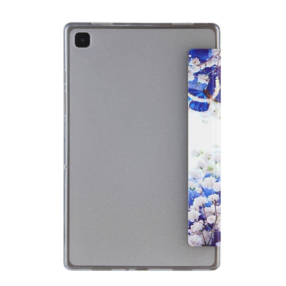 For Samsung Galaxy Tab A7 10.4 (2020) Coloured Drawing Pattern Horizontal Flip Leather Case with Three-folding Holder(Blue Butterflies) - Other Galaxy Tab PC by buy2fix | Online Shopping UK | buy2fix