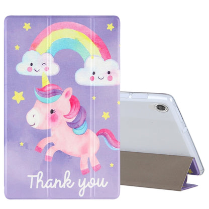 For Lenovo Tab M10 HD Gen 2 (TB-X306F) Coloured Drawing Pattern Horizontal Flip Leather Case with Three-folding Holder(Rainbow Horse) - Lenovo by buy2fix | Online Shopping UK | buy2fix