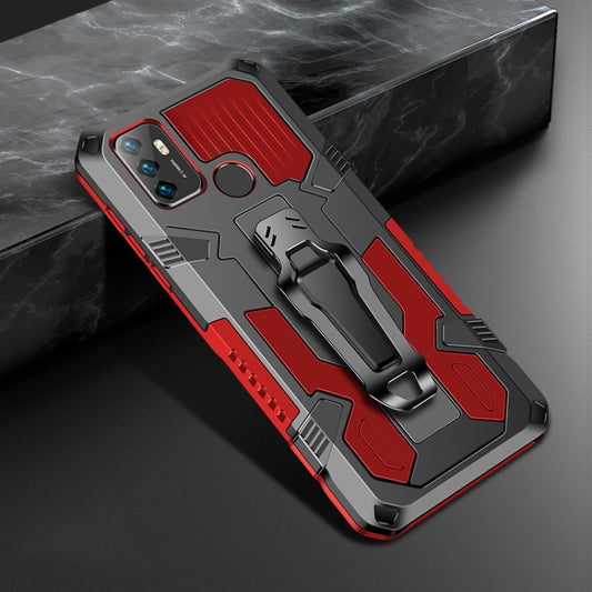 For OPPO A53 2020 / A32 Machine Armor Warrior Shockproof PC + TPU Protective Case(Red) - OPPO Cases by buy2fix | Online Shopping UK | buy2fix
