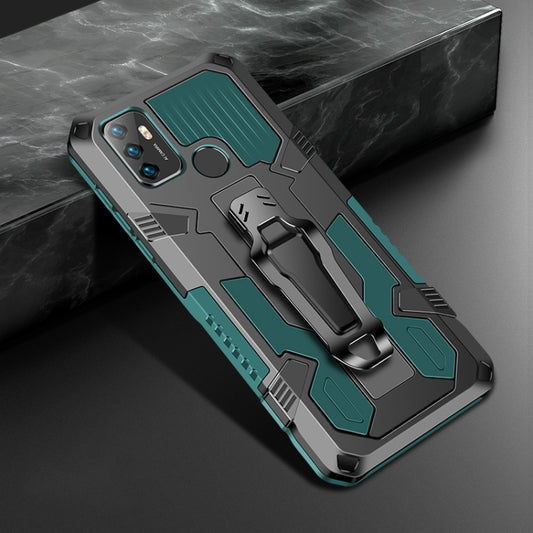 For OPPO A53 2020 / A32 Machine Armor Warrior Shockproof PC + TPU Protective Case(Army Green) - OPPO Cases by buy2fix | Online Shopping UK | buy2fix