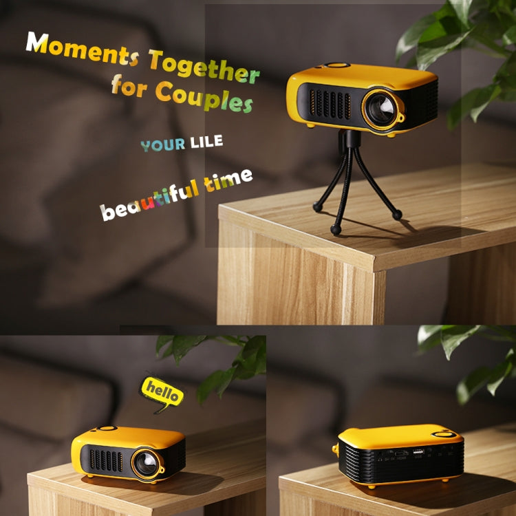 TRANSJEE A2000 320x240P 1000 ANSI Lumens Mini Home Theater HD Digital Projector, Plug Type: UK Plug(White) - Mini Projector by buy2fix | Online Shopping UK | buy2fix