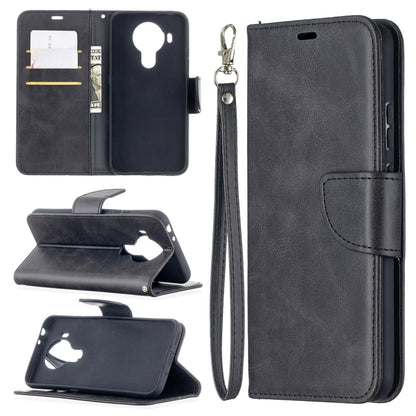 For Nokia 5.4 Retro Lambskin Texture Pure Color Horizontal Flip PU Leather Case with Holder & Card Slots & Wallet & Lanyard(Black) - Nokia Cases by buy2fix | Online Shopping UK | buy2fix