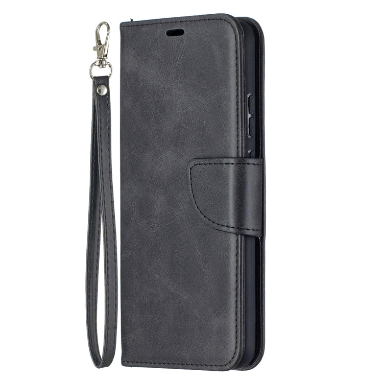 For Nokia 5.4 Retro Lambskin Texture Pure Color Horizontal Flip PU Leather Case with Holder & Card Slots & Wallet & Lanyard(Black) - Nokia Cases by buy2fix | Online Shopping UK | buy2fix