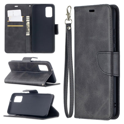 For Samsung Galaxy A02s (EU Version) Retro Lambskin Texture Pure Color Horizontal Flip PU Leather Case with Holder & Card Slots & Wallet & Lanyard(Black) by buy2fix