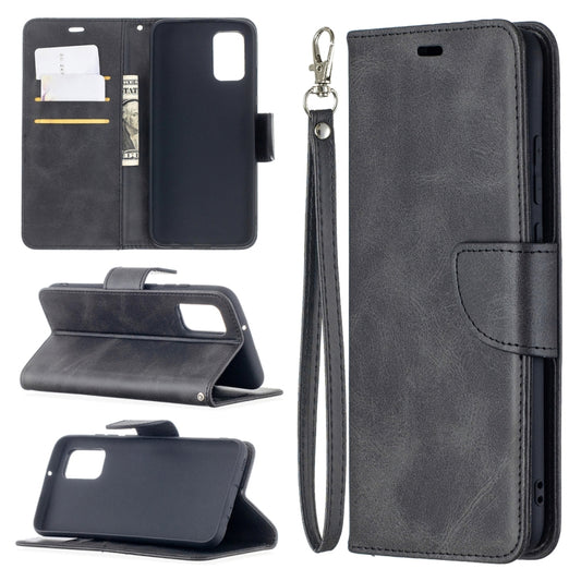 For Samsung Galaxy A02s (EU Version) Retro Lambskin Texture Pure Color Horizontal Flip PU Leather Case with Holder & Card Slots & Wallet & Lanyard(Black) by buy2fix