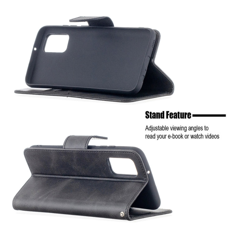 For Samsung Galaxy A02s (EU Version) Retro Lambskin Texture Pure Color Horizontal Flip PU Leather Case with Holder & Card Slots & Wallet & Lanyard(Black) by buy2fix