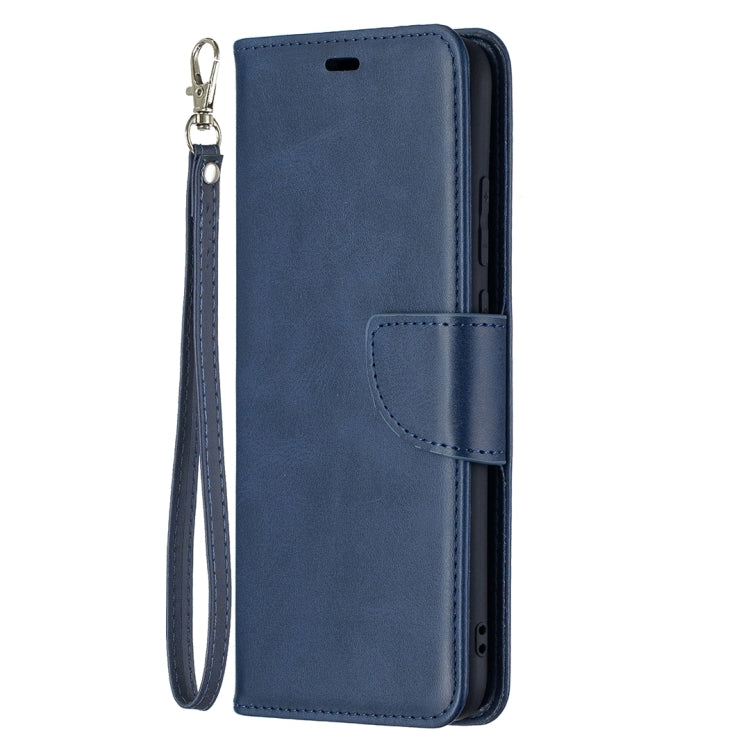 For Samsung Galaxy A02s (EU Version) Retro Lambskin Texture Pure Color Horizontal Flip PU Leather Case with Holder & Card Slots & Wallet & Lanyard(Blue) by buy2fix