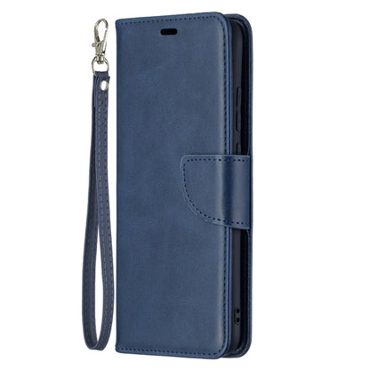 For Samsung Galaxy A02s (EU Version) Retro Lambskin Texture Pure Color Horizontal Flip PU Leather Case with Holder & Card Slots & Wallet & Lanyard(Blue) by buy2fix