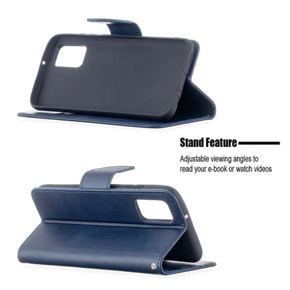 For Samsung Galaxy A02s (EU Version) Retro Lambskin Texture Pure Color Horizontal Flip PU Leather Case with Holder & Card Slots & Wallet & Lanyard(Blue) by buy2fix