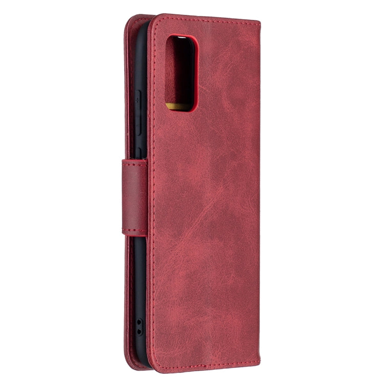 For Samsung Galaxy A02s (EU Version) Retro Lambskin Texture Pure Color Horizontal Flip PU Leather Case with Holder & Card Slots & Wallet & Lanyard(Red) by buy2fix