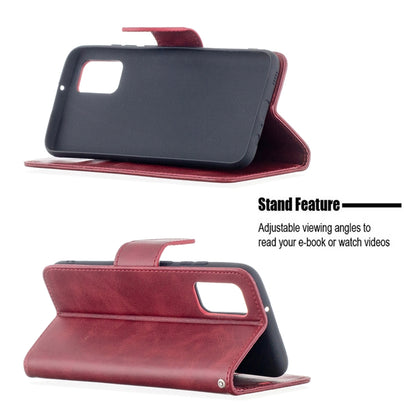 For Samsung Galaxy A02s (EU Version) Retro Lambskin Texture Pure Color Horizontal Flip PU Leather Case with Holder & Card Slots & Wallet & Lanyard(Red) by buy2fix