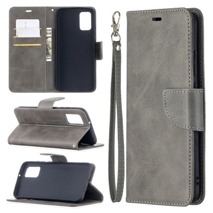 For Samsung Galaxy A02s (EU Version) Retro Lambskin Texture Pure Color Horizontal Flip PU Leather Case with Holder & Card Slots & Wallet & Lanyard(Grey) by buy2fix