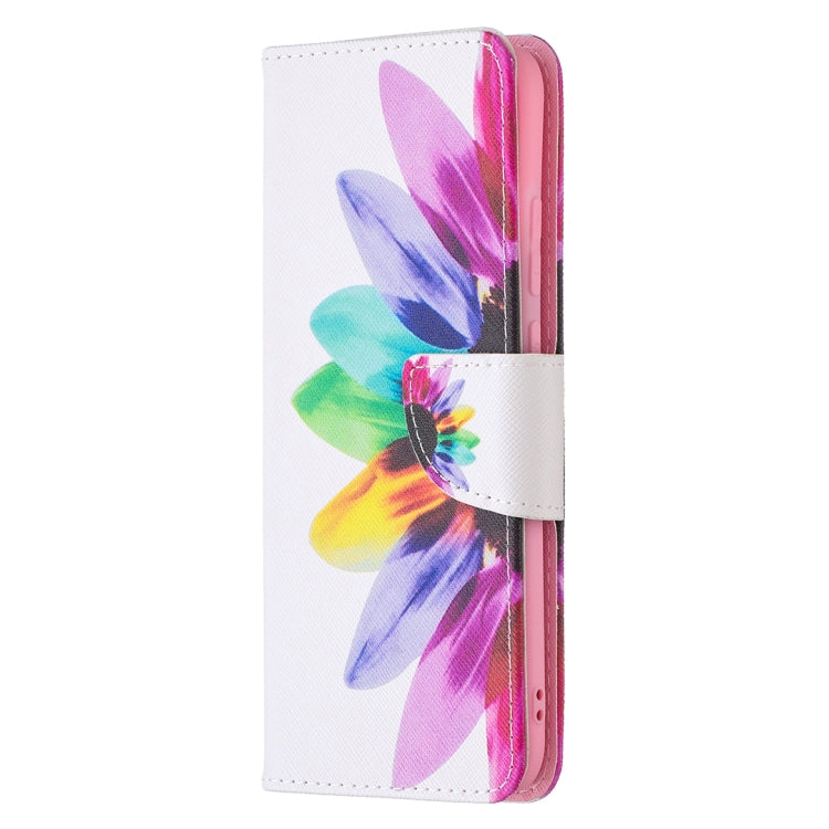 For Samsung Galaxy A02s (EU Version) Colored Drawing Pattern Horizontal Flip Leather Case with Holder & Card Slots & Wallet(Sun Flower) by buy2fix