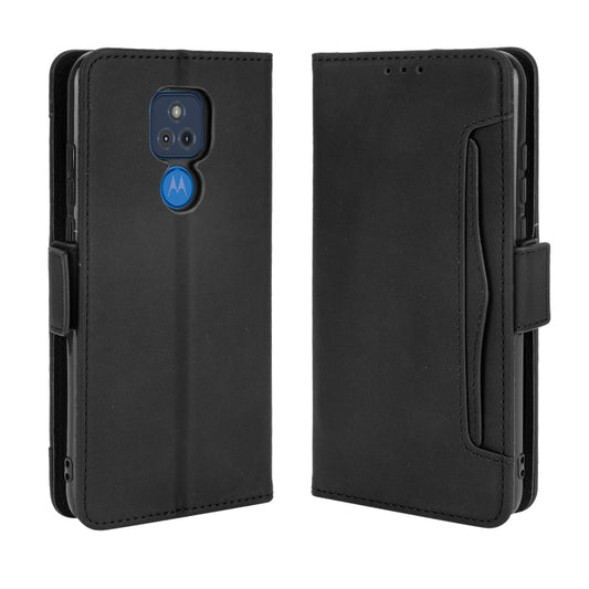 For Motorola Moto G Play 2021 Wallet Style Skin Feel Calf Pattern Leather Case with Separate Card Slots(Black) - Motorola Cases by buy2fix | Online Shopping UK | buy2fix