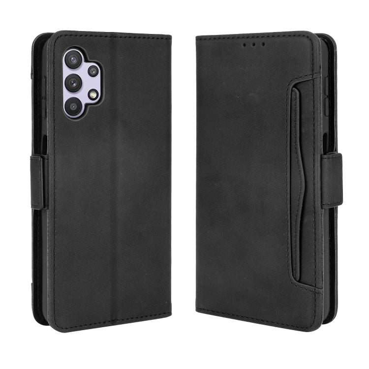 For Samsung Galaxy A32 5G Wallet Style Skin Feel Calf Pattern Leather Case with Separate Card Slots(Black) by buy2fix